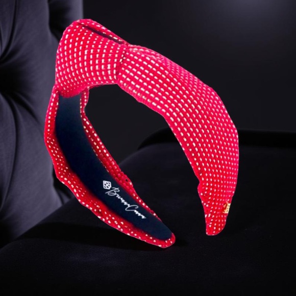 Brianna Cannon Red and Gold Headband Tweed Adult New - Picture 7 of 12